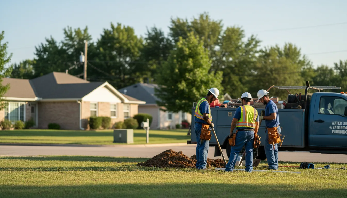 Residential water line and bathroom plumbing service in Belmont, LA